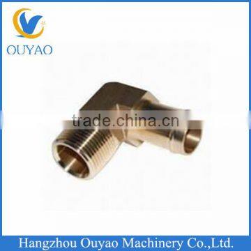 CNC Machining Beaded Brass Male Mini Hose Barb Elbow Fittings