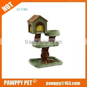 Cat tree with green house