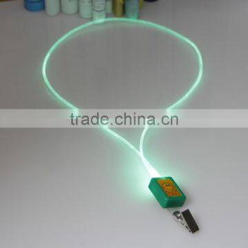 Cheap design your own flashing lumious lanyard