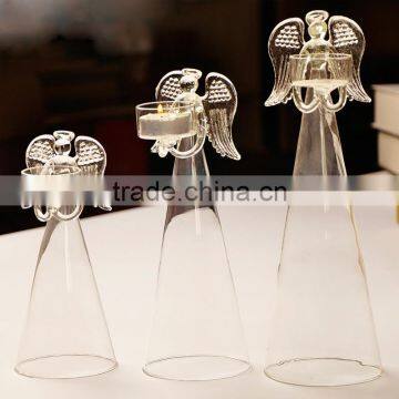Angel Wing Glass Candle Holder photo-4