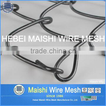 Black PVC Coated chain link fabric fence