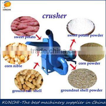 high quality motor operated chaff cutter / crop husk, straw, stalks and shell crushing machine for sale