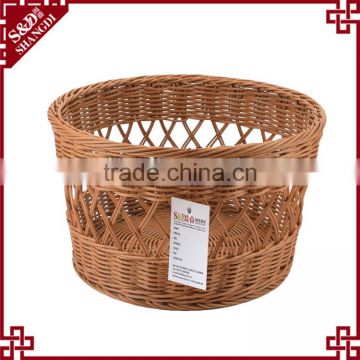 Supermarket store fruit bread display hollow pattern round bulk picnic baskets