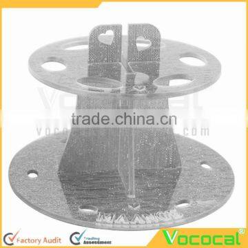 6-Hole Acrylic Circle Cosmetic Makeup Brush Toothbrush Shaped Brush Display Holder Stand Organizer photo-3