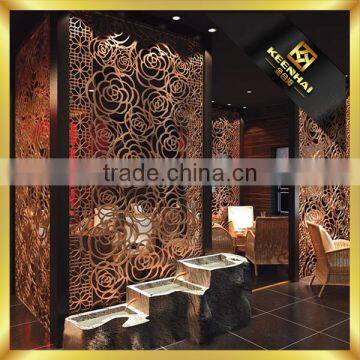 Home Decor Stainless Steel Decorative Metal Folding Screen Room Divider