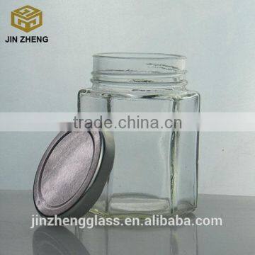 125ML HEXAGONAL GLASS JAR JAM HONEY CHUTNEY WITH LIDS photo-2