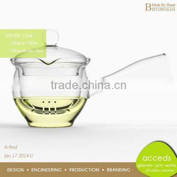 2014 Unique Design Teapot Transparent Coffee Pot Glass photo-3