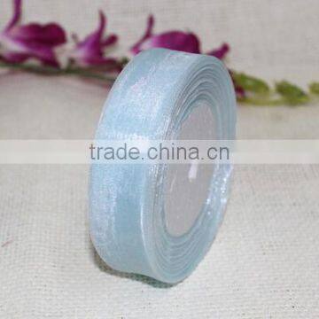 Hot Sale Plain Edge Snow Organza Christmas Ribbon Roll photo-4
