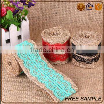 top quality natural jute material burlap celebrate it ribbon