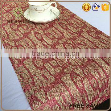 Banquet Table Runner Polyester Jute Fabric photo-3