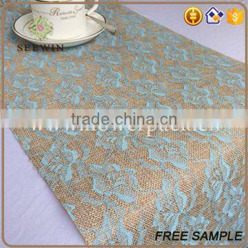 Awards Banquet Table Runner Polyester Jute Fabric photo-3