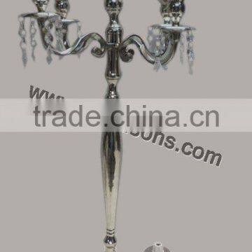 Nickel plated candelabra centerpieces wedding