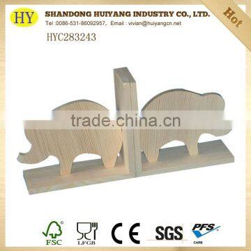 FSC Unfinished Wooden Custom Design Bookend photo-3