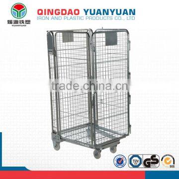 Stacking 4 sided logistics container pallet 4-Sided Nestable A-frame Roll Pallet roll cage trolley