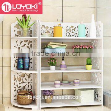 White Wood&Plastic Corner Shelf Home Display Beautiful Shoe Rack photo-4