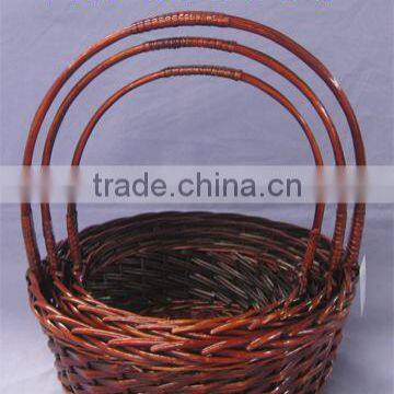 New Design Woven Willow Basket Round