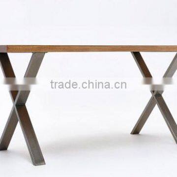 28 inch matel furniture parts X shape steel table leg for wood table