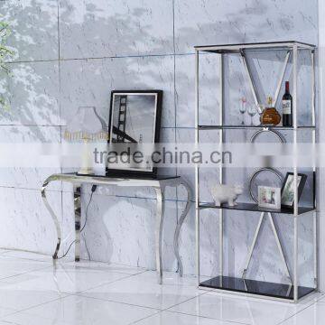 C8067 Mirrored Console Table With Glass Top photo-2