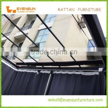 Large Square Garden Rattan Pavilion Gazebo Tent photo-5
