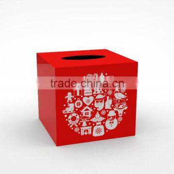 Set of Christmas Lacquer Coaster, Placemat, Tray and Tissue Box photo-6