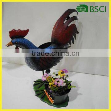 High quality iron outdoor ornament garden rooster