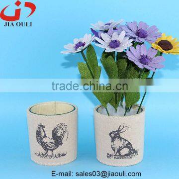New Design With Non Woven Fabric Cover Glass Cup Planter, Nursery Pot photo-3