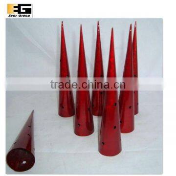 christ red metal cone for tealight