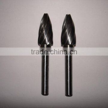 Non ferrous tungsten carbide rotary burrs for deburring metal wood