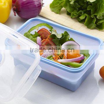 Silicone Tableware Food Grade Microwavable Foldable Silicone Food Container photo-2