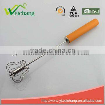 WCR051 Stainless Steel Rotary Egg Whisk, Egg Beater,Stainless Steel Wire Manual Whisk Rotary Egg Beater Hand Mixer Kitchen Gadge photo-2