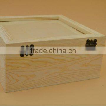 Unfinish Photo Frame Wood Box Wooden Treasure Chest Frame Box photo-3