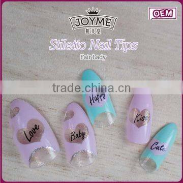 Hot Sale Sweet Heart Nail Art Nail Supplies Stiletto Acrylic Nail Tips photo-2