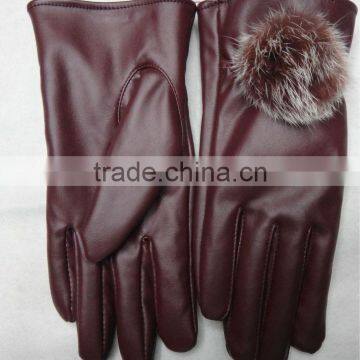 Ladies genuine Leather Gloves working glove