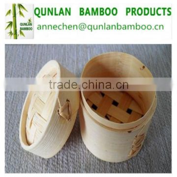 Top quality mini one-layer small bamboo steamer for dim sum