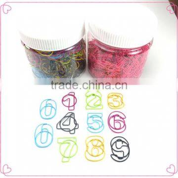 Colorful Assorted Number Shapes Metal Paper Clips photo-4