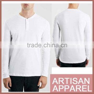 hot selling solid color white T-shirt Supply Type Cheap Price 100% Cotton Men's Long Sleeve T Shirt