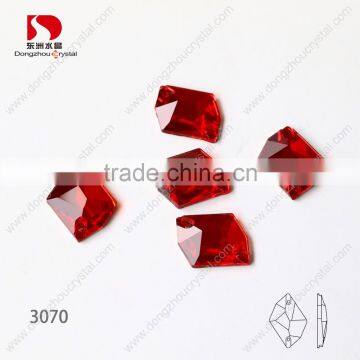 Sew on Square k5 Crystal Stones,red Color Crystals for Festive photo-3