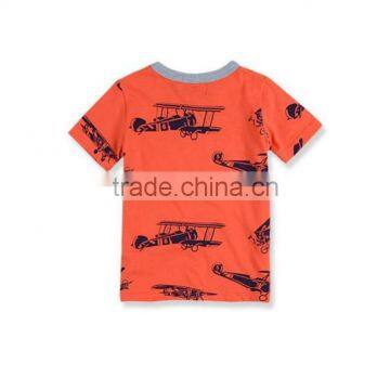 Kids Homme Airplane Pattern Cotton T-shirt photo-2