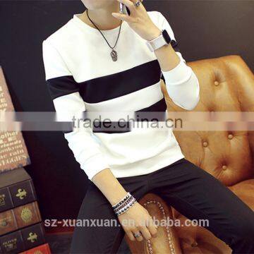 M316 Hot Wholesale Custom Boy Stripe White Sweater For Men