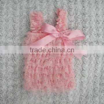 Hot sale petti ruffle top for childrens lace top