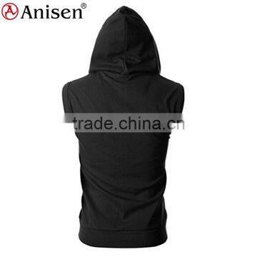 Oem Wholesale Fashion Design Men Hooded Vest photo-2