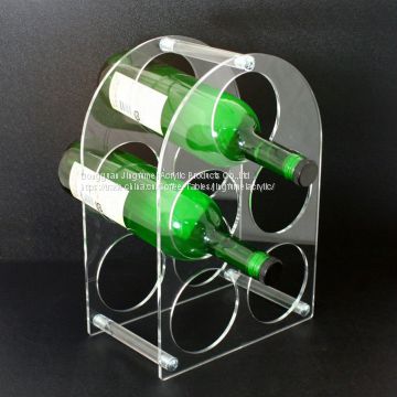 Transparent Commercial Equipment Hotel Wine Holder Display Acrylic Display Rack For Wine