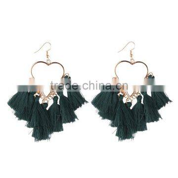 Bohemian Jewelry Nylon Colorful Tassel Charms Earrings for Women photo-5
