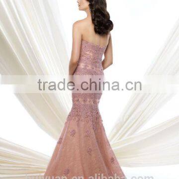 New Fashion Full Lace Mermaid Sleeveless Boat Neck Simple Bridal Dresses photo-3