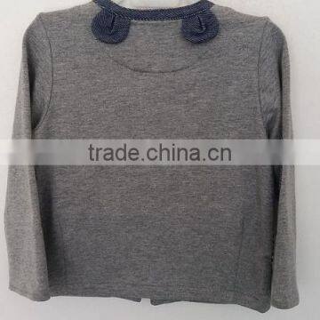 2016 Baby Boys Grey Knitted Long Sleeve Coat for Autumn photo-2