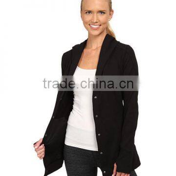 OEM Service is Provide Women 2/3 Botton Coat Fleece Fabric With Two Side Pocket Made in China photo-5