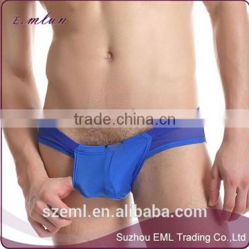 Mens sexy transparent breathable mesh boxer brief