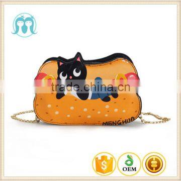 Promotional Plush Gold Toy cat Animal zipper For Kids Coin Purse good quality yellow wholesale