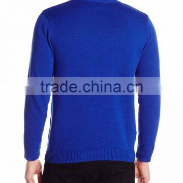 Men Blue Sweater Toilet Santa Pattern Christmas Jumpers photo-2