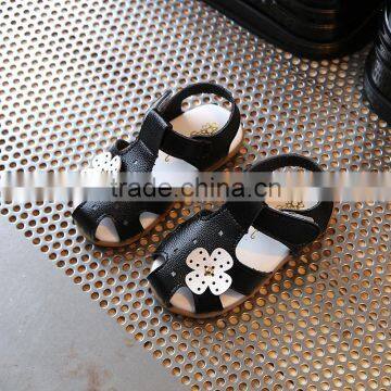 S60220B New Summer 2017 Baby Sandals Flower Girls Leather Sandals photo-3